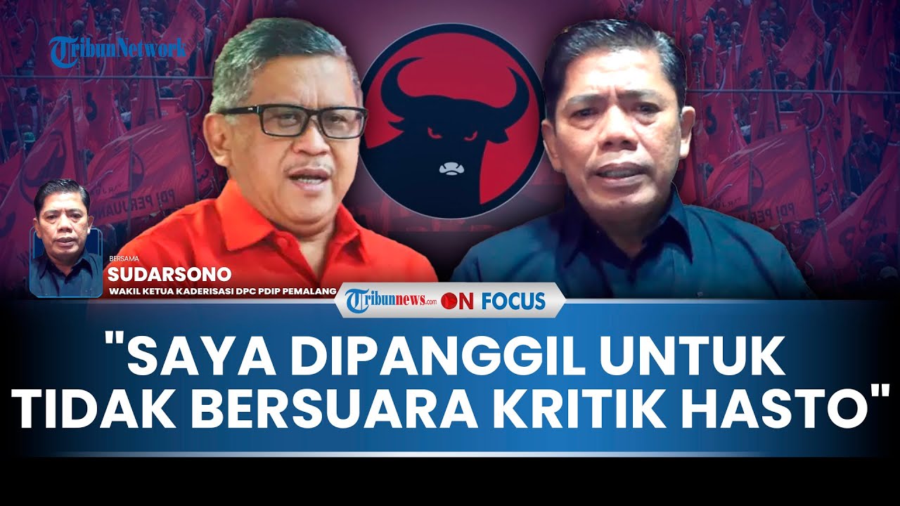 [FULL] Kritik Hasto Berujung Ditindak PDIP, Sudarsono: Ini Ambisi Orang-orang yang Ingin Habisi Saya