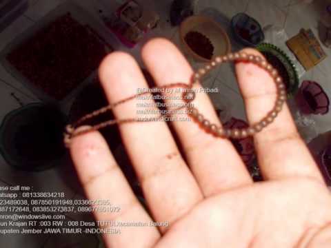  手鐲 कंगन สร้อยข้อมือ 팔찌  ブレスレット Bilezik Bracelets : Gelang Tasbih Kayu Kalimosodo Model Tarik Ukuran 33 Biji Diameter 3 mm