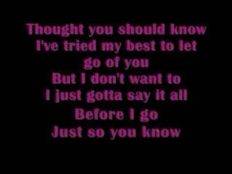 Just so you know jesse mccartney Lyrics - YouTube