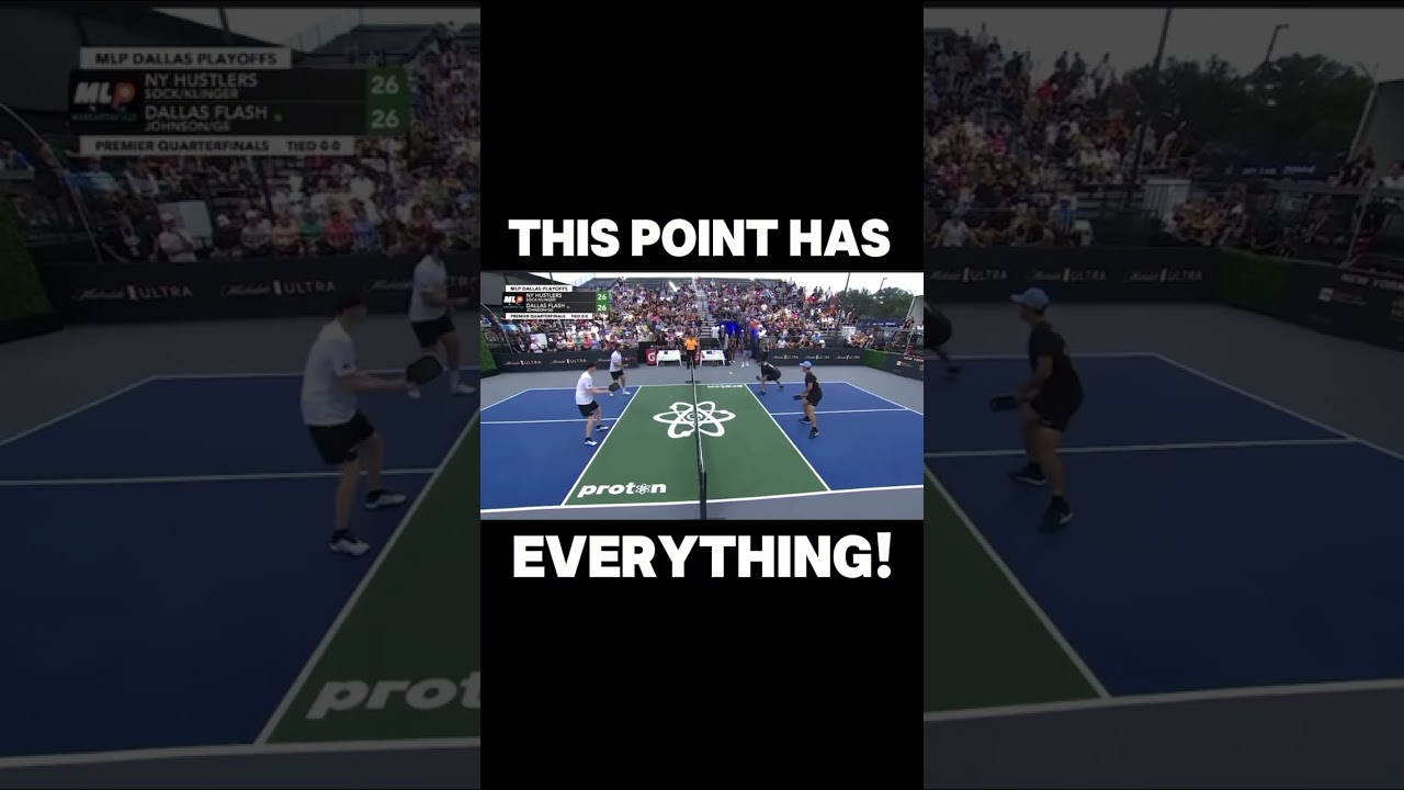 This point has it ALL, even a tweener defense 🤯 #pickleball #pickleballhighlights