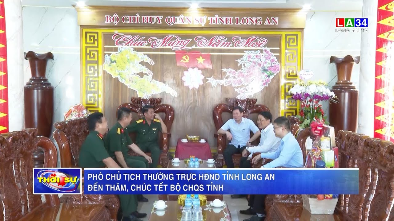 Phó Chủ tịch Thường trực HĐND tỉnh Long An đến thăm, chúc Tết Bộ CHQS tỉnh