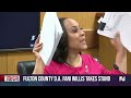 Fulton County District Attorney Fani Willis heated testimony over romantic relationship  - 03:57 min - News - Video