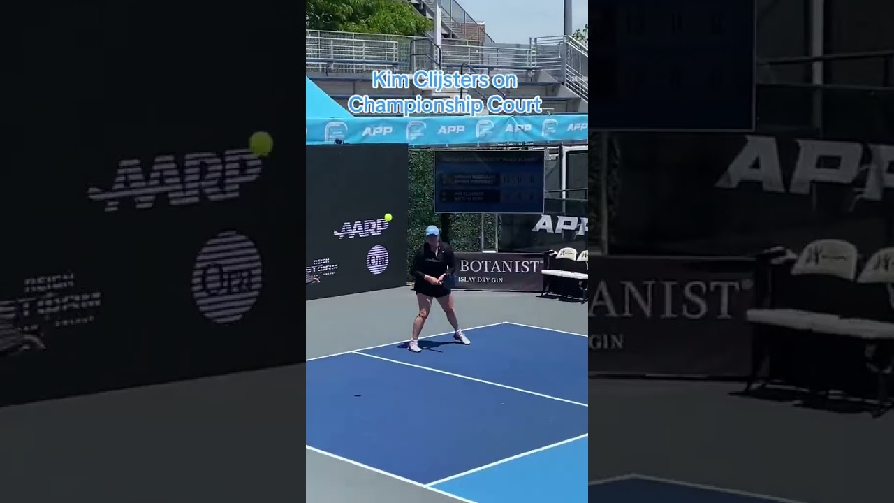 Kim Clijsters Plays Pickleball At USTA Billie Jean King National Tennis Center | APP Tour