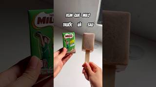 làm kem que từ sữa milo đơn giản, bạn làm được không #shorts