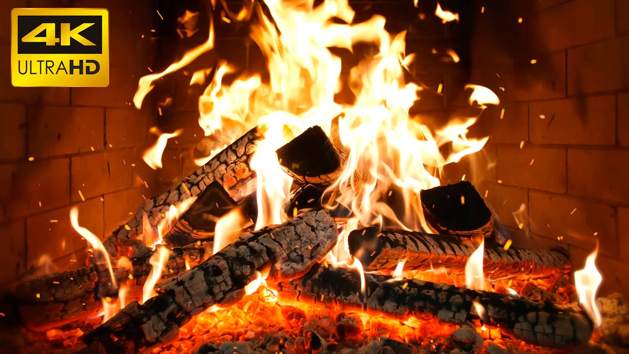 🔥 FIREPLACE CRACKLE DREAMS (NO MUSIC) with REALISTIC FIRE SOUNDS and WARM GLOW for COZY NIGHTS
