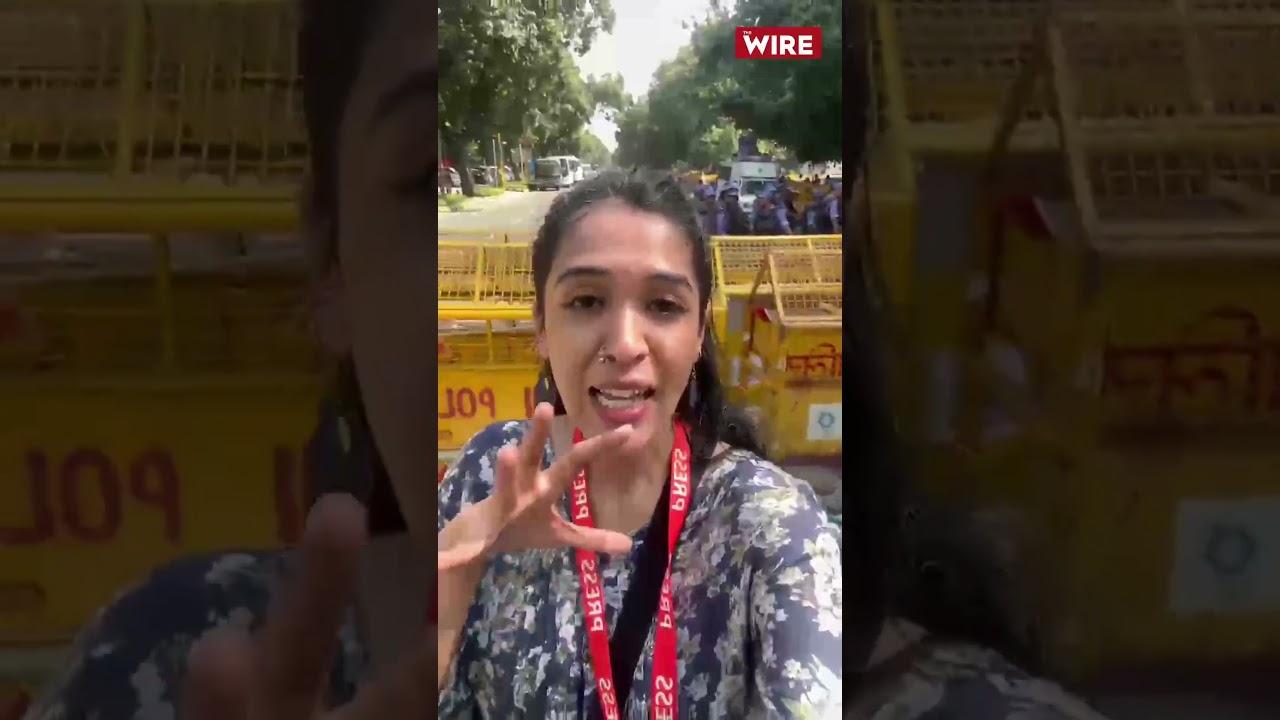 Scenes Outside ECI Office Amid INDIA Bloc MPs Protest Against CEC Gyanesh Kumar