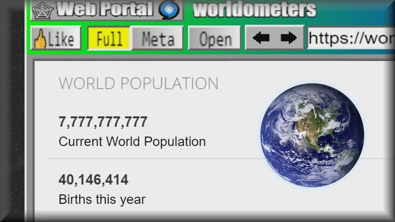 Hello World, I'm proud of you. You got big, 7 777 777 777 people big.