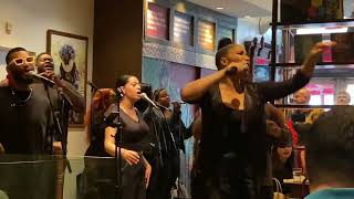 Sing Harlem perform “Happy “ at the Gospel Brunch at Red Rooster Harlem.