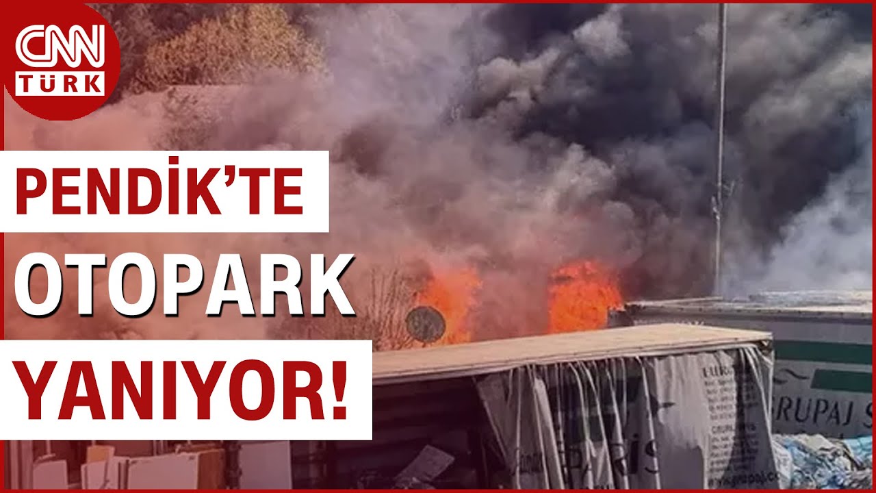 SON DAKİKA! 🚨 | Pendik'te Yediemin Otoparkı'nda Korkutan Yangın! #Haber