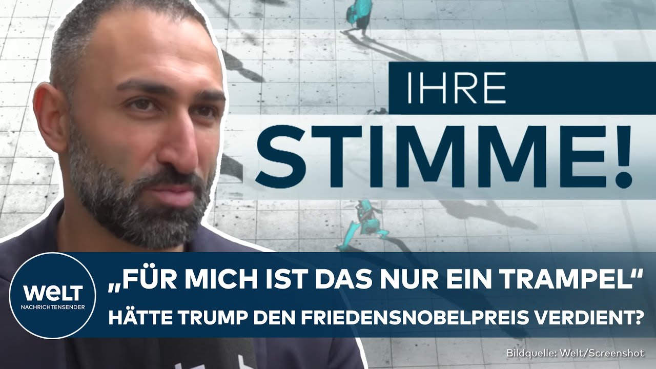 IHRE-STIMME: Trotz Nahost-Initiativen - Hätte Trump den Friedensnobelpreis verdient?