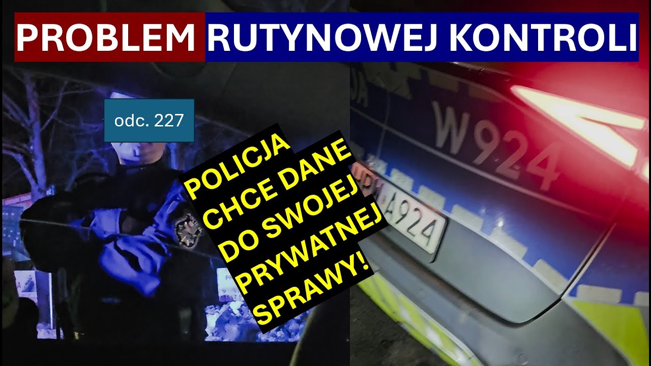 Opór przed rutynową kontrolą drogową. Policja legitymuje, bo pasażer dużo gada i nagrywa! #227