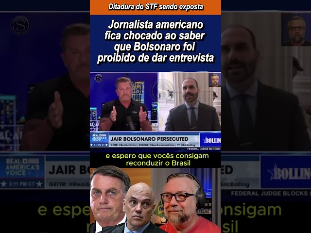 Jornalista americano fica chocado ao saber que Bolsonaro não pode dar entrevista
