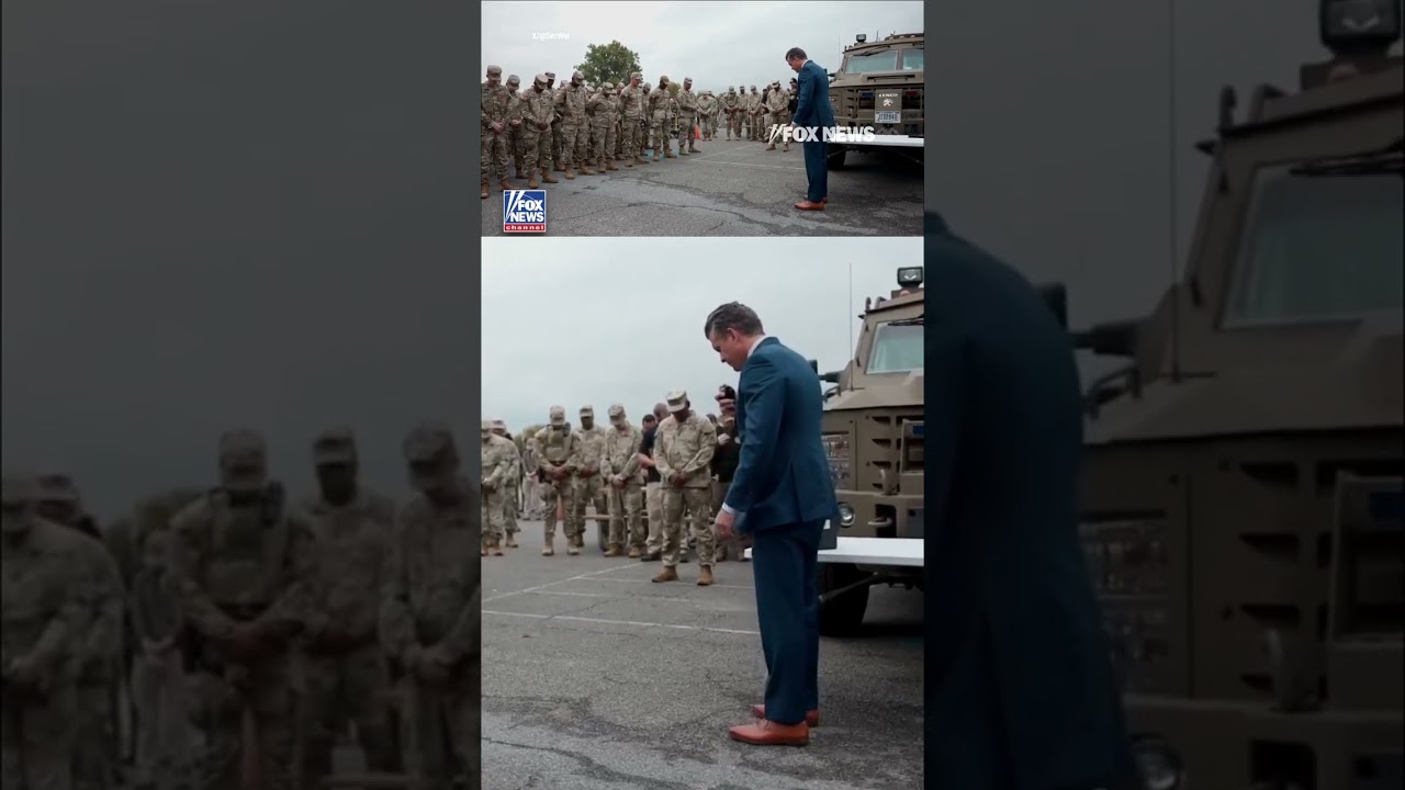 Pete Hegseth leads troops in prayer to honor Charlie Kirk #shorts