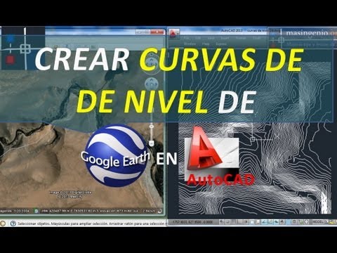 Crear Curvas De Nivel De Google Earth En Autocad Youtube