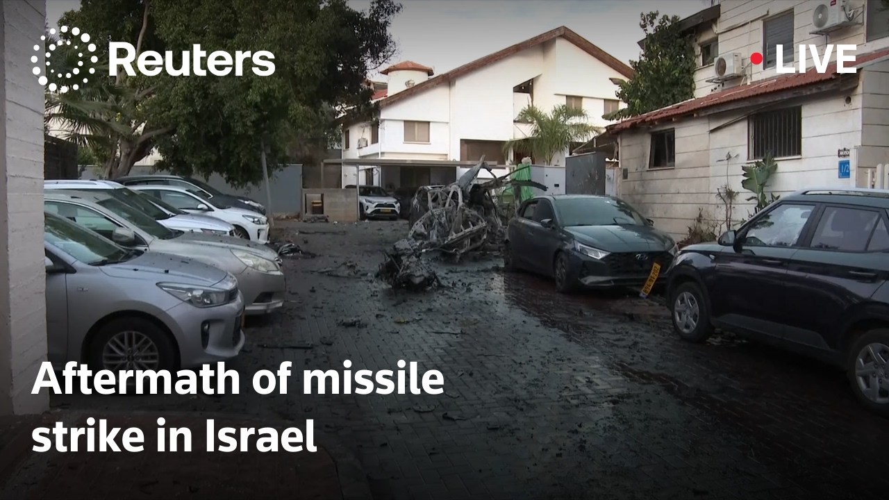 LIVE: Aftermath of missile strike in central Israel