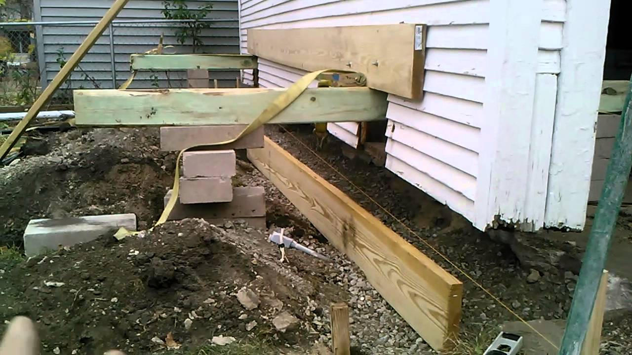 Ron Quinn Lifting A 2 Car Garage To Replace The Footer YouTube ron-quinn-lifting-a-2-car-garage-to-replace-the-footer-youtube