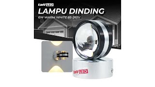 Pratinjau video produk TaffLED Lampu Dinding Hias Modern Wall Lamp LED 6W Warm White 85-265V - WLA8286