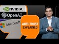 Why are NVIDIA, OpenAi and Microsoft being investigated for antitrust violations?