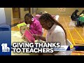 Students give thanks to Baltimore teachers and staff