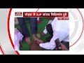 Watch how BJP man washes MP's feet, drinks same water