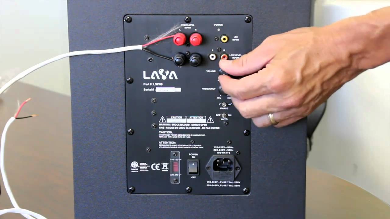 How To Install a HomeTheater Subwoofer - YouTube speaker amp wiring diagram 