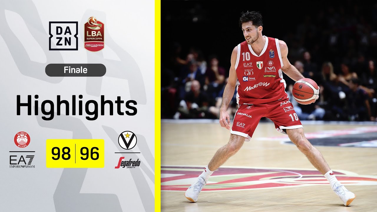 MILANO vince la SUPERCOPPA: Olimpia Milano-VIrtus Bologna 98-96 | LBA | DAZN Highlights