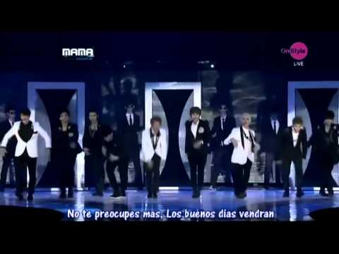 MAMA 2011 - Super junior - Super man + Mr Simple + Sorry Sorry Live (Subtitulado)