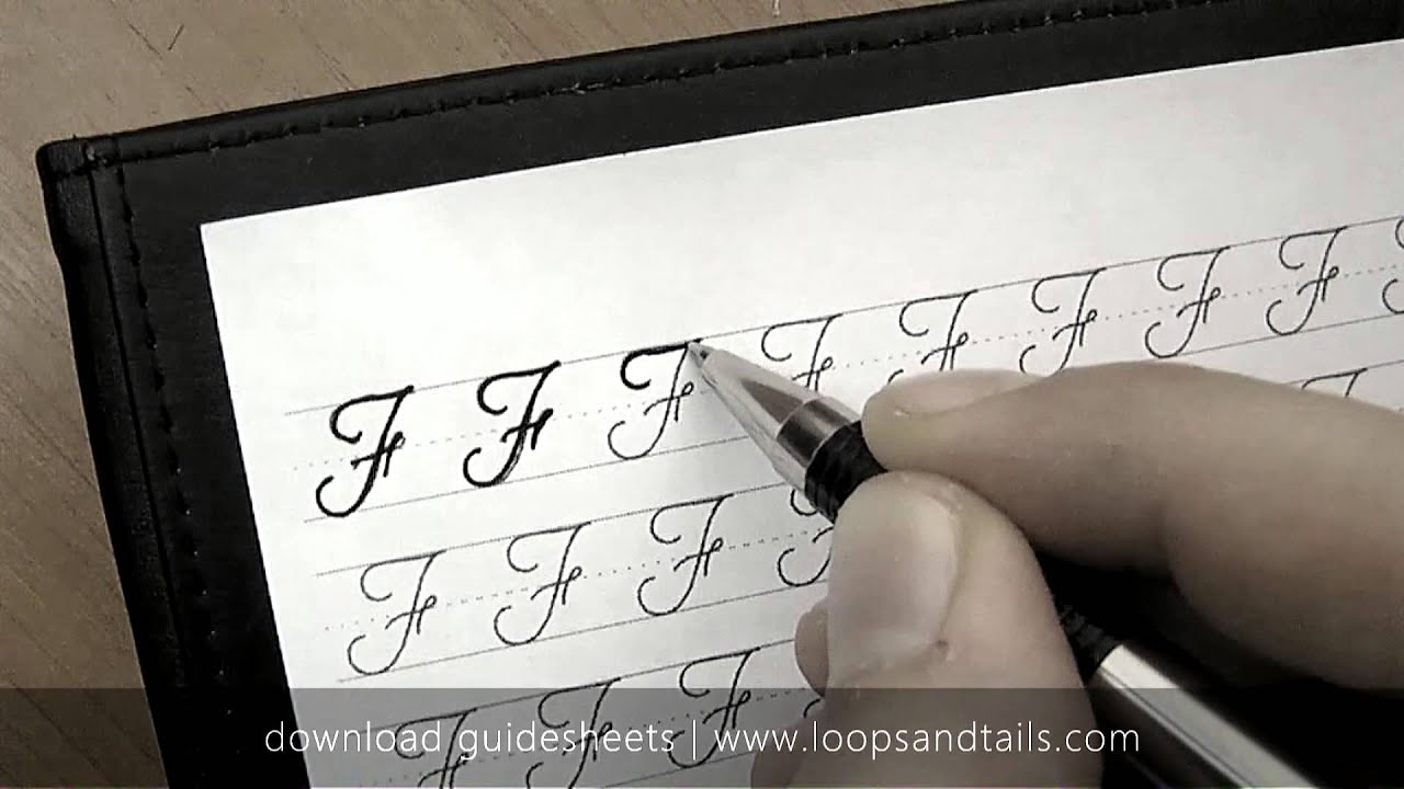 How To Write Capital Letter F In Cursive