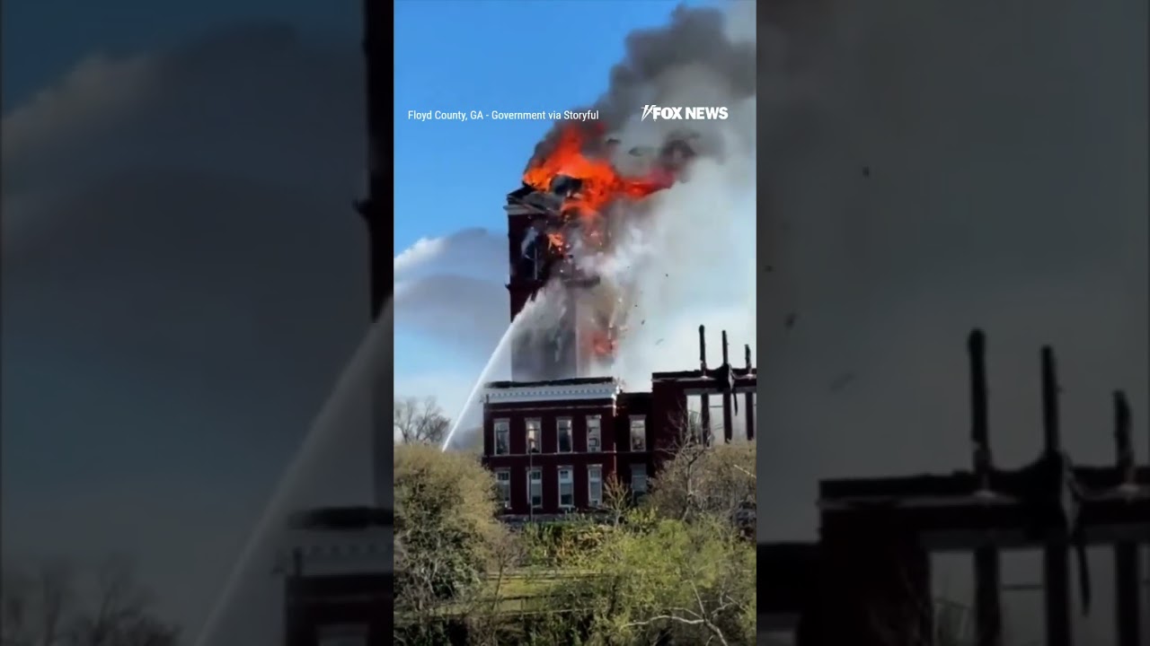 LANDMARK LOST: A massive fire destroyed a historic courthouse in Georgia #shorts #news #usa #us