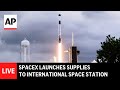 LIVE: SpaceX Falcon 9 rocket launches supplies to space station on Dragon capsule