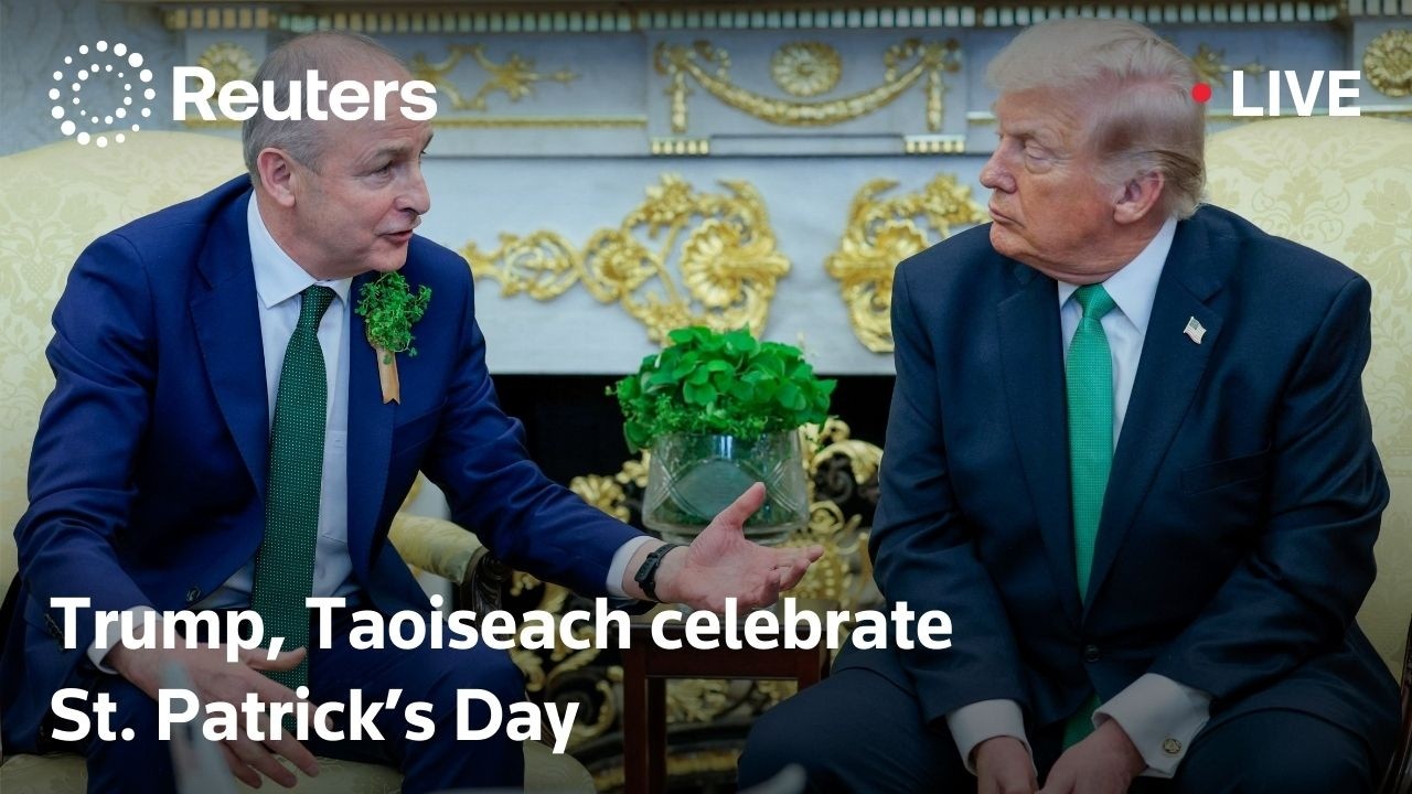 LIVE: President Trump, Irish Taoiseach Martin participate in Shamrock Bowl Presentation