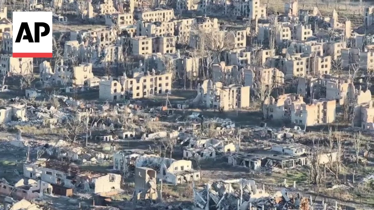 Drone footage shows devastation in strategic eastern Ukrainian city of Chasiv Yar