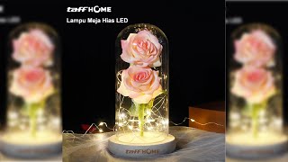 Pratinjau video produk TaffHOME Lampu Meja Hias LED 2 Mawar Beauty and The Beast Warm White - FV485