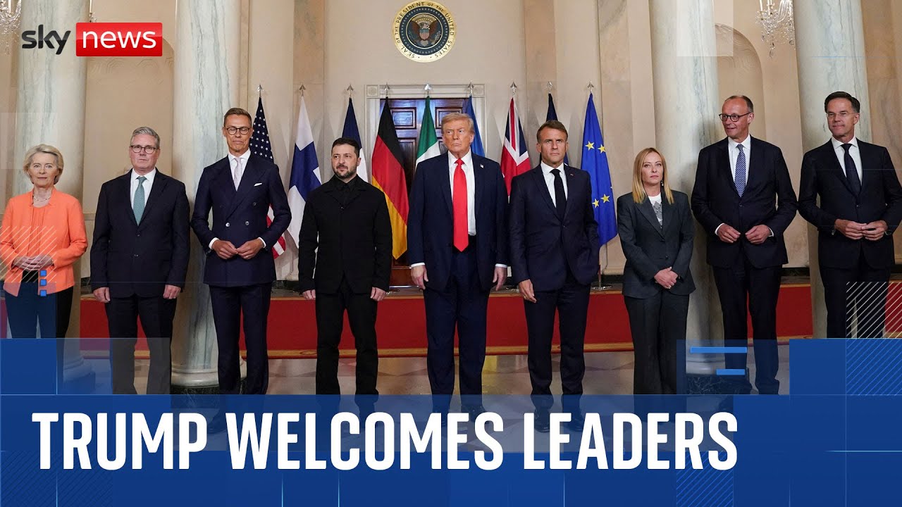 Trump greets European leaders for 'family photo' after Zelenskyy meeting