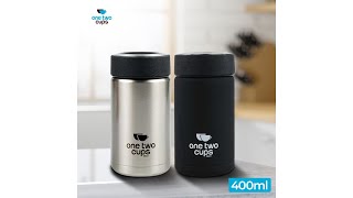 Pratinjau video produk One Two Cups Botol Minum Thermos Mini Stainless Steel 400ML - K623