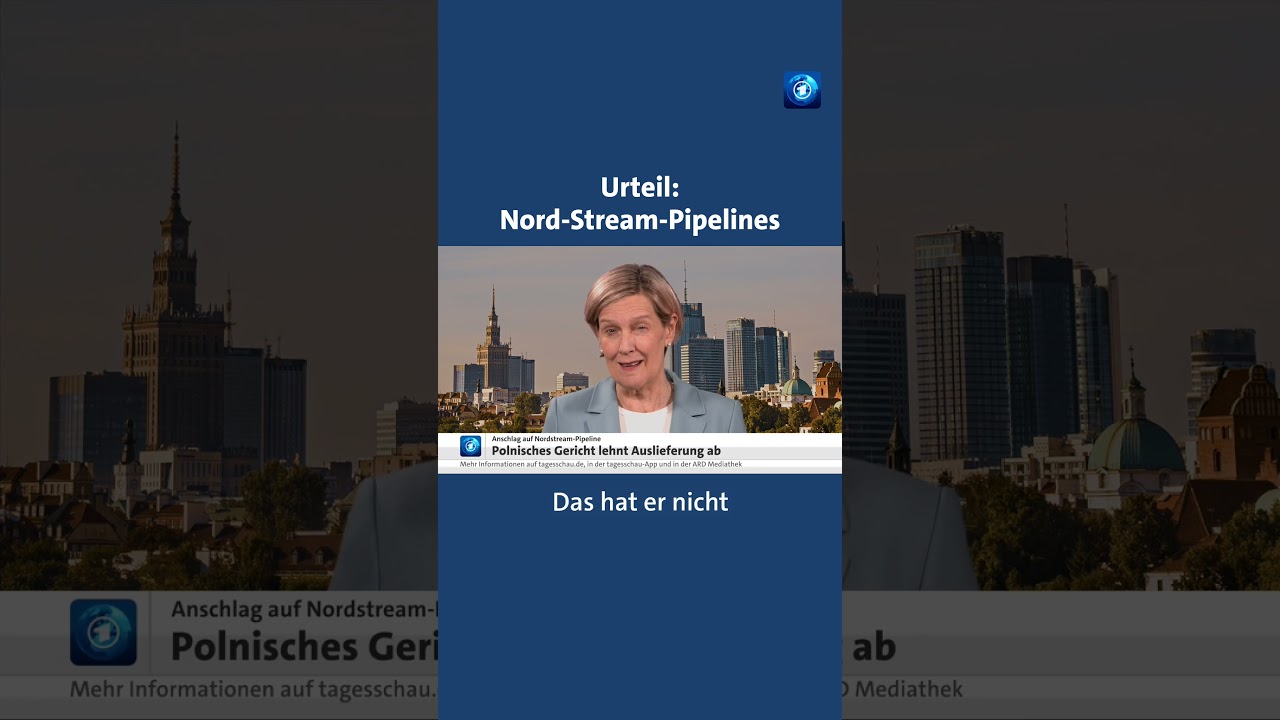 Anschlag auf Nord-Stream-Pipelines: Polen liefert verdächtigen Ukrainer nicht aus tagesschau