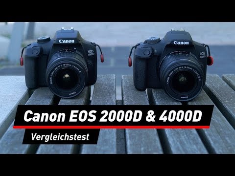 video Canon EOS 2000D Spiegelreflexkamera mit dem Objektiv EF-S 18-55 IS II Kit