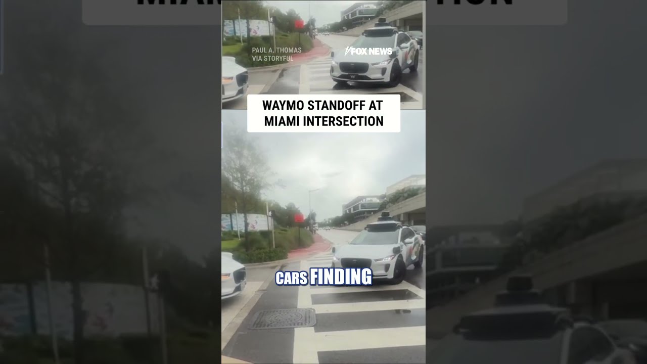 WAYMO STANDOFF at Miami intersection #foxnews #news #us #fox