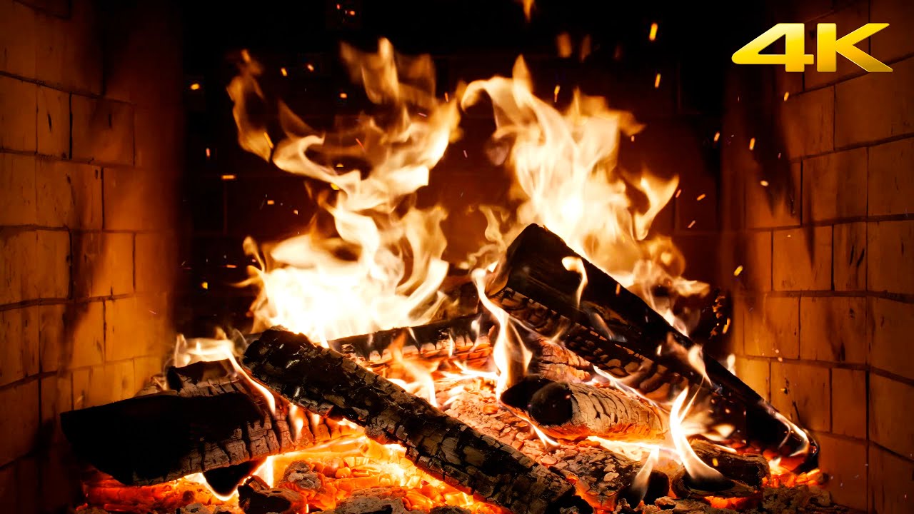 🔥 Soothing Emberlight Fireplace with Crackling Logs and Burning Fire Sounds for Writing Sessions