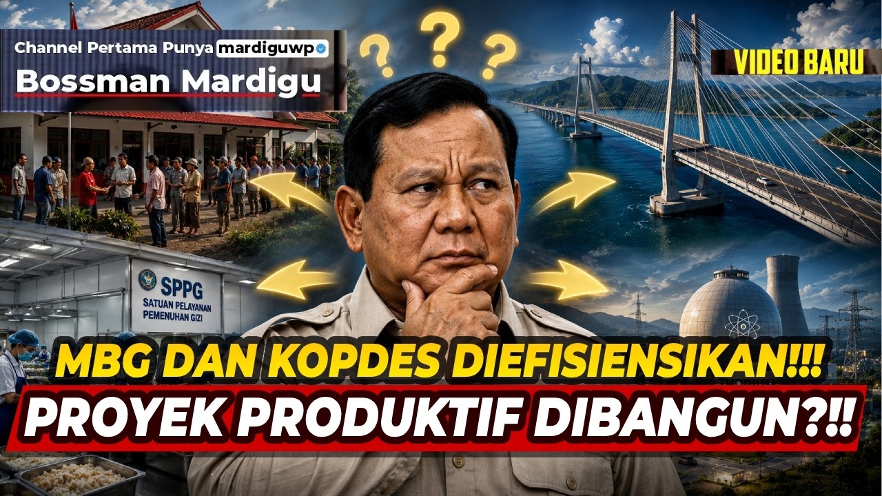 Akhirnya Mbg Dan Kopdes Diefisiensikan !! Proyek Produktif Akan Segera Dibangun ?!! - Mardigu Wowiek