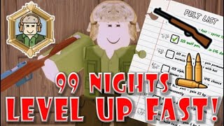 How to Level Up the Big Game Hunter FAST in 99 Nights in the Forest!!!