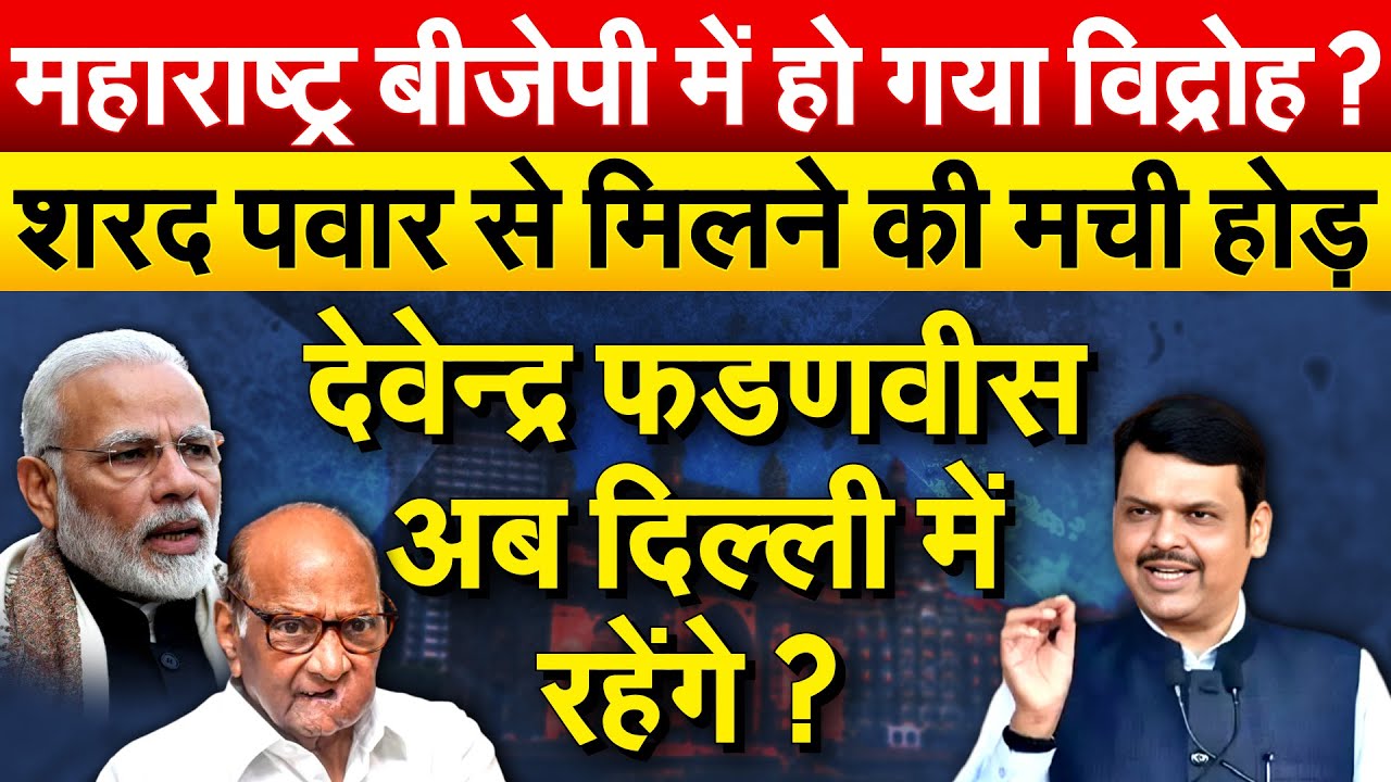 महाराष्ट्र BJP में हो गया विद्रोह ? Sharad Pawar से मिलने की मची होड़..फडणवीस अब दिल्ली में रहेंगे ?