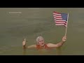 75-year-old swimmer takes a dip in the River Seine to mark July 4th  - 01:22 min - News - Video