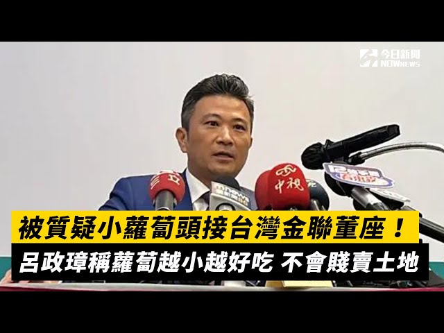 辭台灣金聯董座 呂政璋感嘆台灣政治複雜