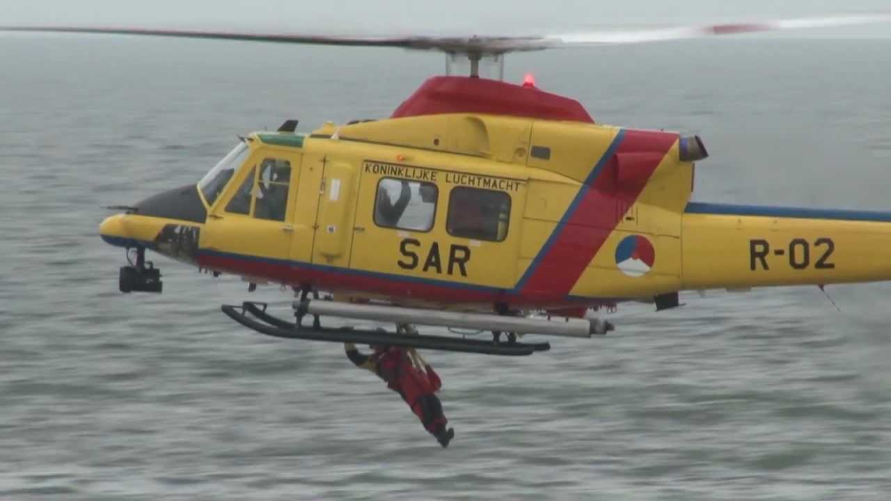 SAR (Search and Rescue) Katwijk 2012 with Agusta Bell 412 - YouTube