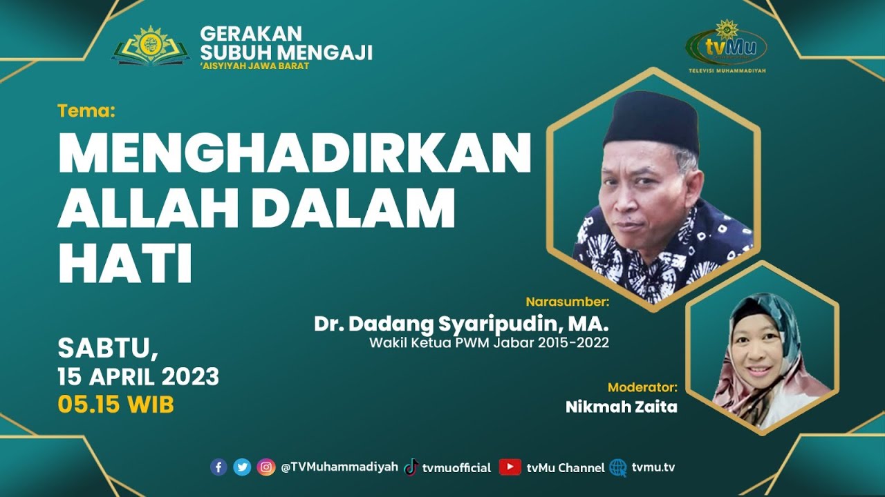 [LIVE] GSM 'Aisyiyah Jawa Barat | Menghadirkan Allah dalam Hati | Dr. Dadang Syaripudin, MA - MuhammadiyahNews.com