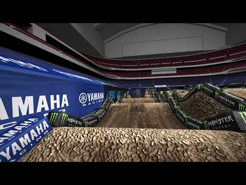 2021 Supercross Yamaha Animated Track Map - Round 2 - Houston