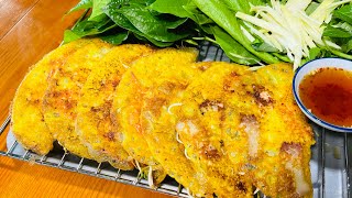 Bánh xèo miền trung giòn rụm thơm ngon cách làm đơn giản
