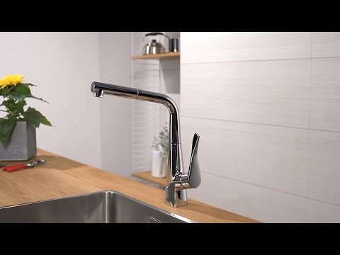 Hansgrohe Metris Single Lever Sink Mixer with Pull-Out Spout