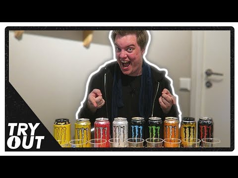 A Monster Energy Drink Taste Test (Blindfolded) | Tryout.
